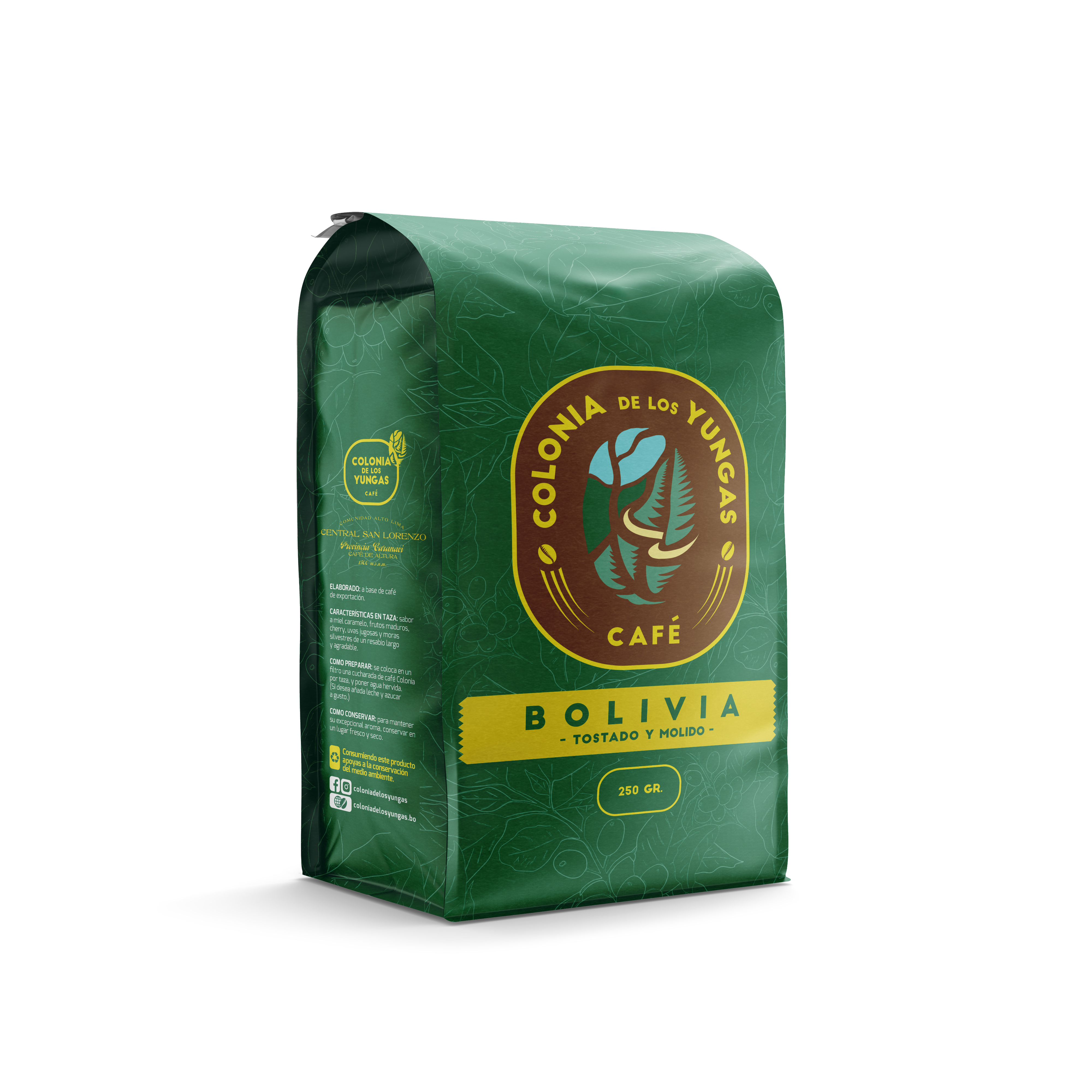 Café arábica molido Bolivia 250g Ethiquable